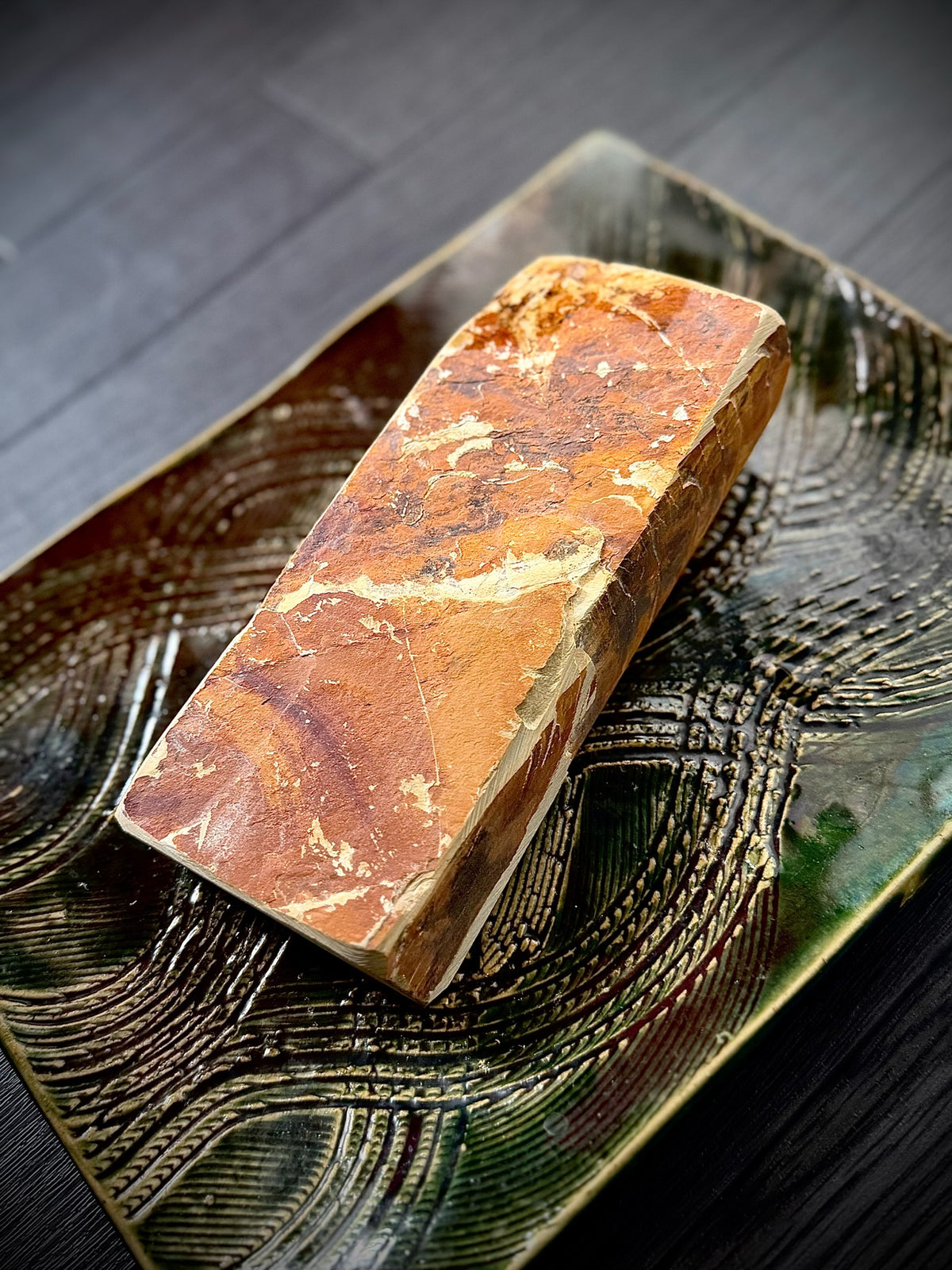 Nakayama Awasedo (Finishing Whetstone), Karasu (Crow Pattern), 730g from Kato Mine, Kyoto