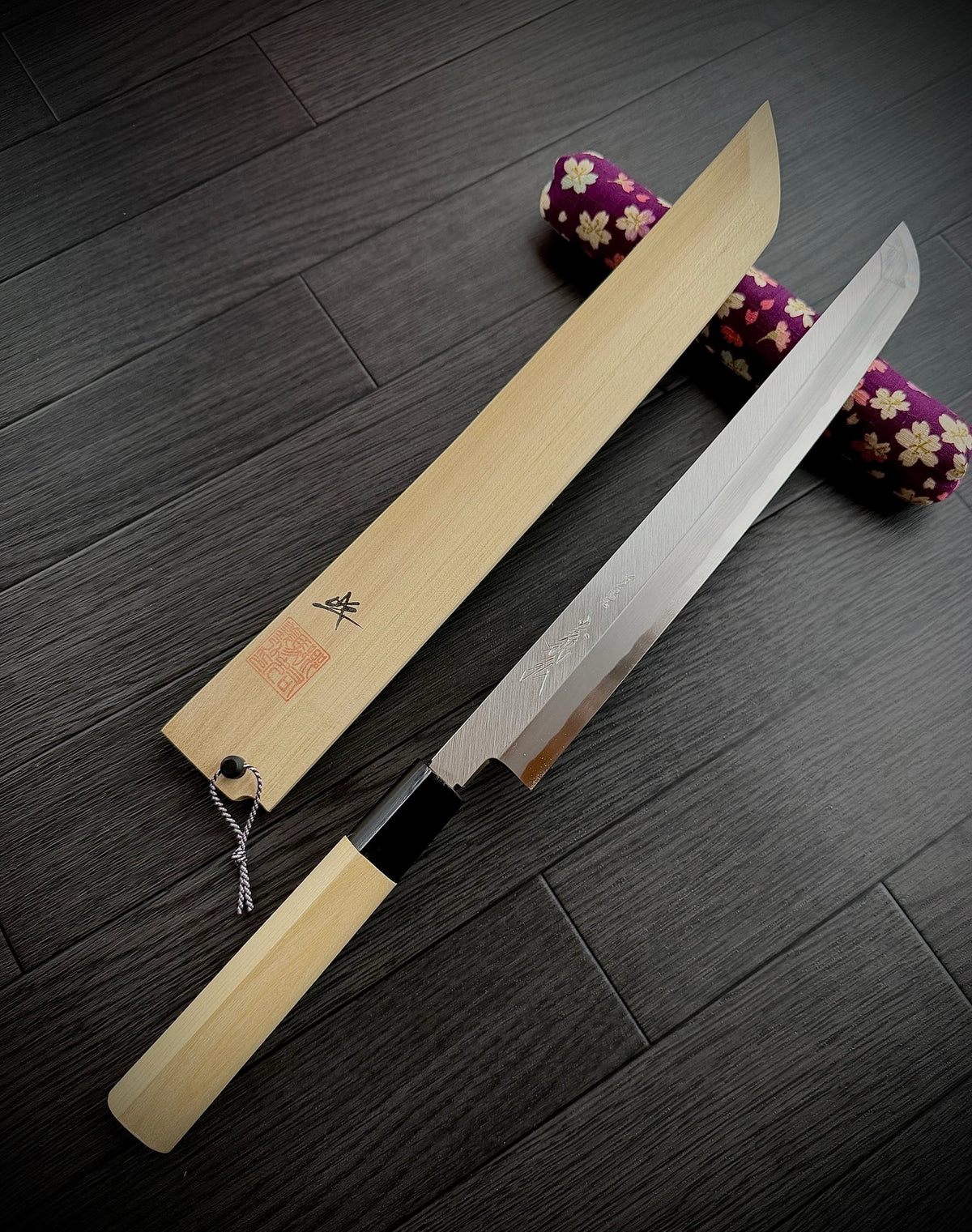 Goh Umanosuke Yoshihiro 270mm Sakimaru Takohiki - White #2 (Shirogami #2) Kasumi Finish with Saya