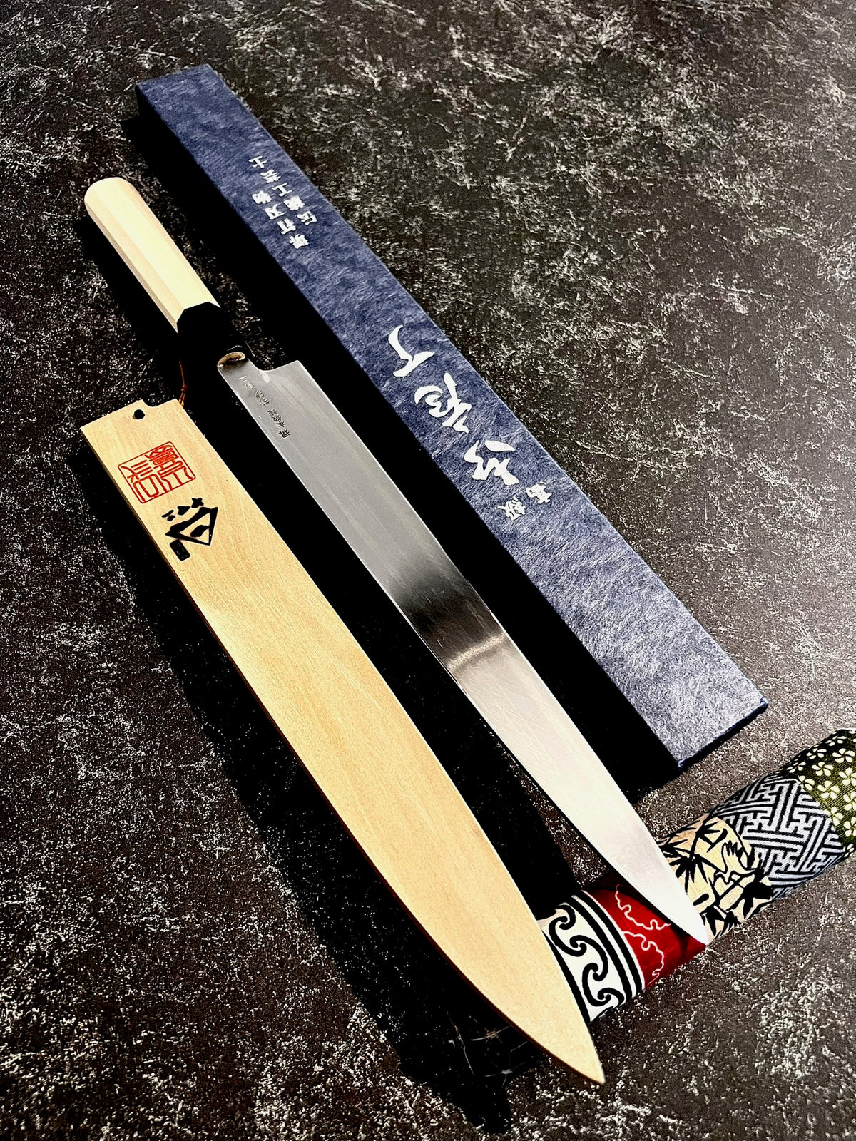 【Made to Order】Shotaro Nomura Yanagiba - White #2 (Shirogami #2) Kasumi Finish with Signed Saya