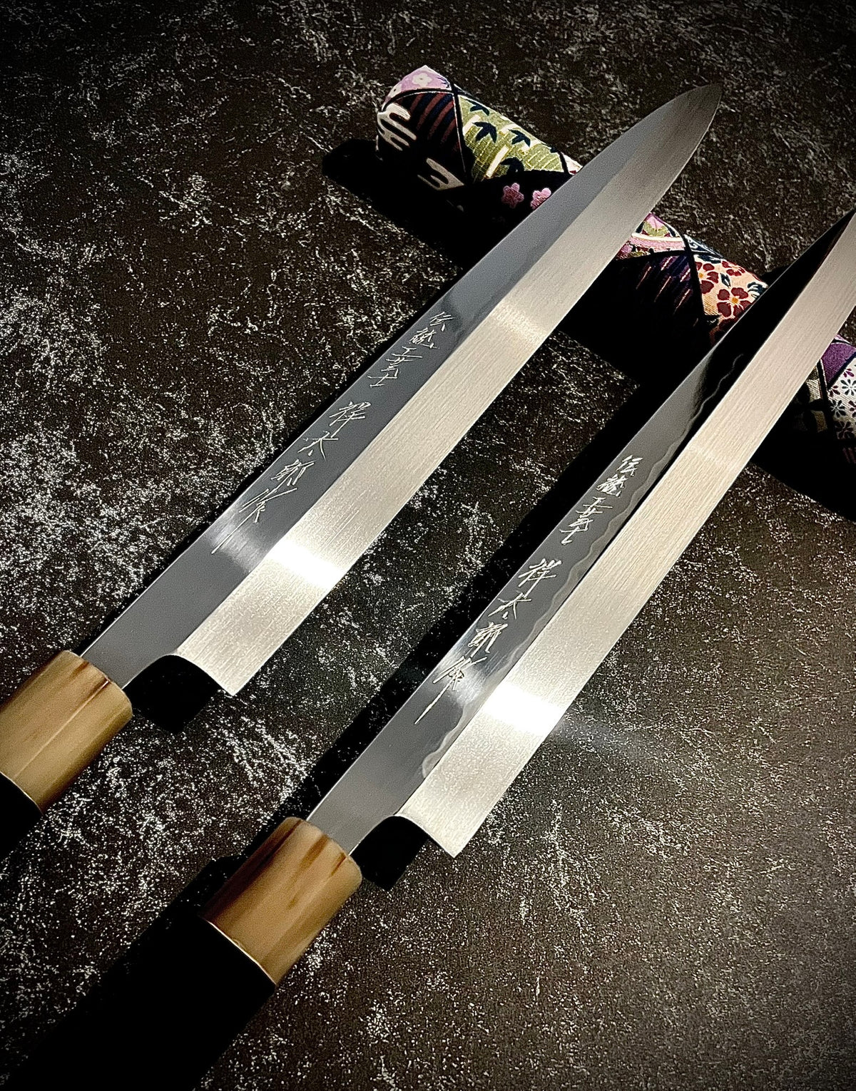 Genkai Masakuni / Shotaro Nomura Collaboration Art Work, 330mm Yanagiba, Mizu-Honyaki, White #2 (Shirogami #2) Steel