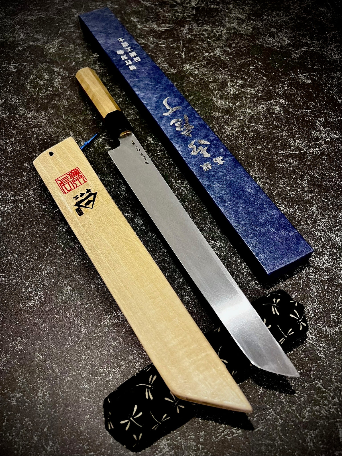 【Made to Order】Shotaro Nomura 270mm Left-Handed Sakimaru Takohiki - White #2 (Shirogami #2) Kasumi Finish with Signed Saya