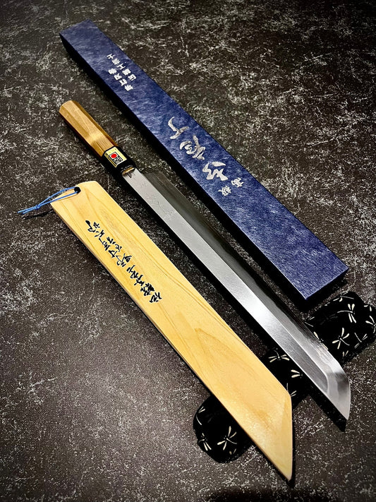 【Made to Order】Shotaro Nomura 270mm Left-Handed Sakimaru Takohiki - White #2 (Shirogami #2) Kasumi Finish with Signed Saya