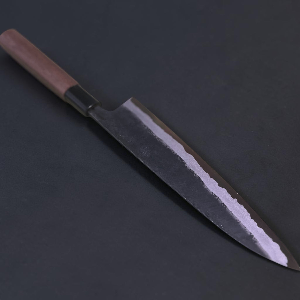 Kyohei Shindo Kurouchi Black Finish Wa-Style Gyuto - Blue #2 (Aogami #2) Carbon Steel