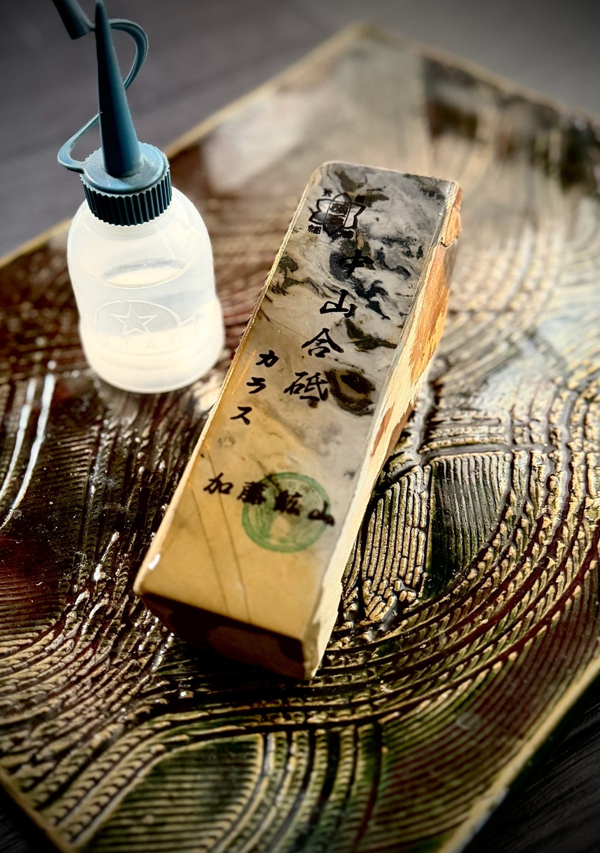 Nakayama Awasedo (Finishing Whetstone), Karasu (Crow Pattern), ※Koppa (Compact) Size 287g from Kato Mine, Kyoto