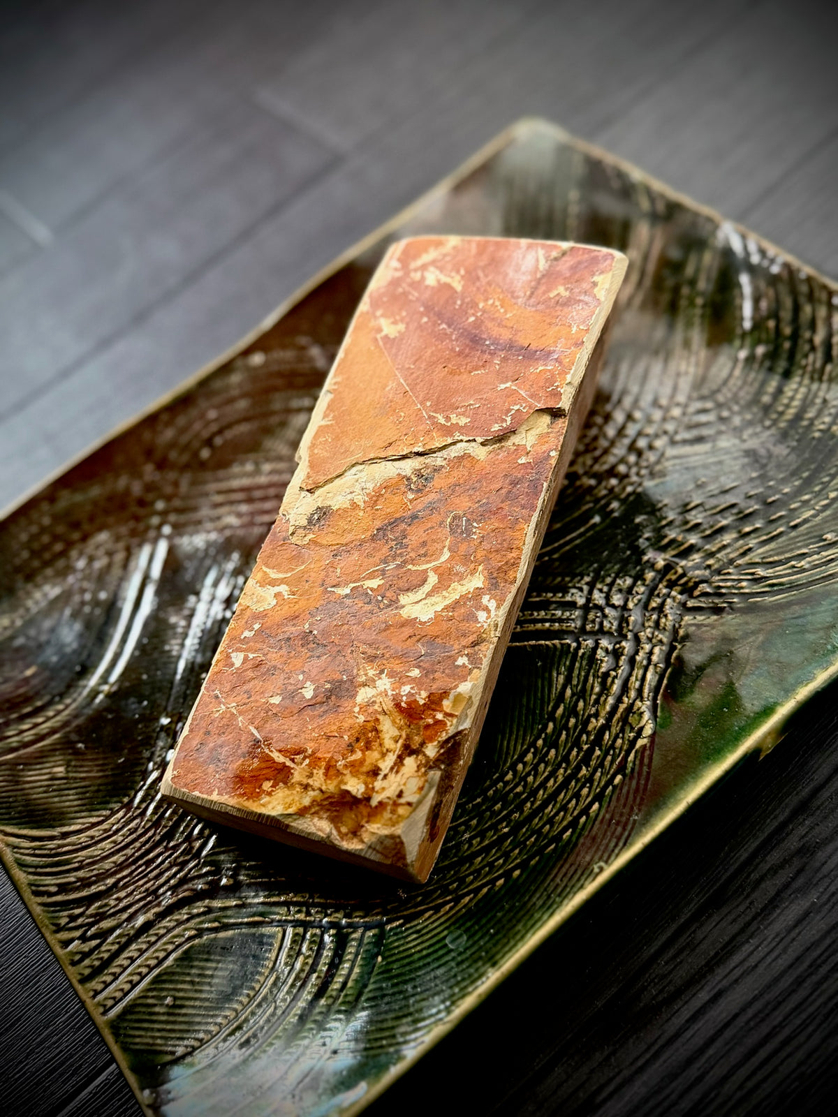 Nakayama Awasedo (Finishing Whetstone), Karasu (Crow Pattern), 730g from Kato Mine, Kyoto